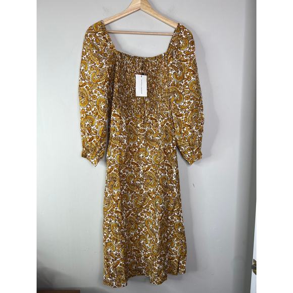 NWT Faithfull The Brand La Romarine La Medina Paisley Midi Dress Multicolor - Picture 2 of 9